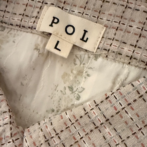 POL Cream and Brown Embroidered Button Down Shirt - Picture 12 of 12